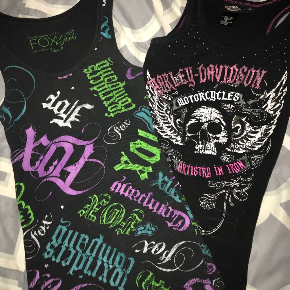Fox and Harley Davidson Tanks